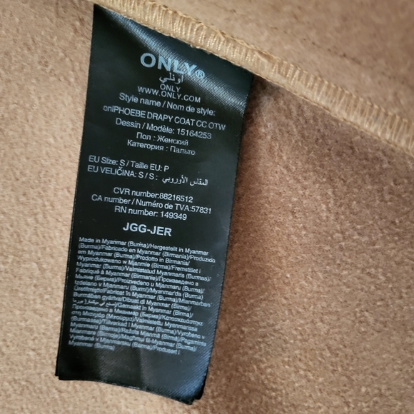 ONLY beige wrap wool coat with belt. Vegan, cruelty free 🤍 - Picture 10 of 15